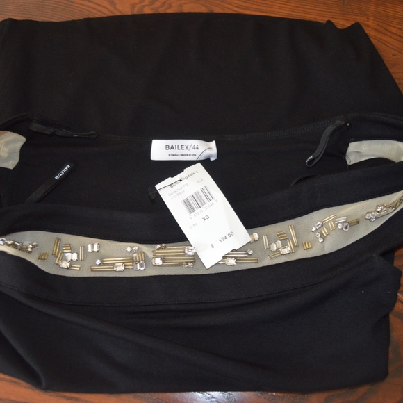 🆕🏷️ Bailey 44 Beaded Mesh Black Reflective Top Size XS - Picture 8 of 9